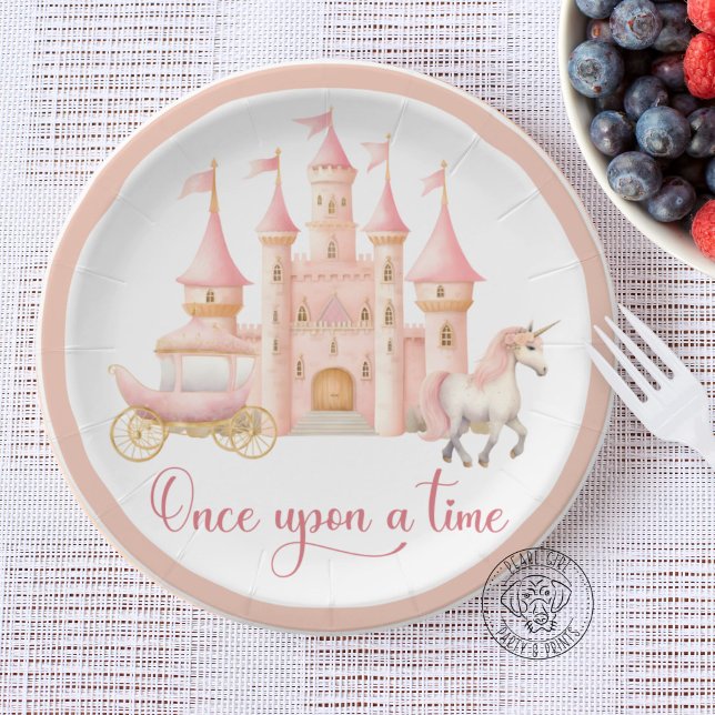 Il était une fois Assiette en Papier Princesse (Créateur téléchargé)
