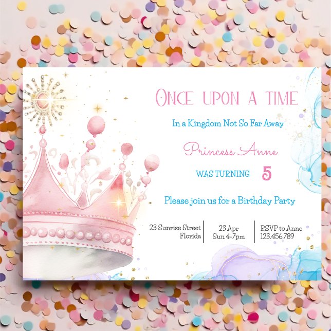 Il était une fois, Princesse Invitation d'annivers (Créateur téléchargé)