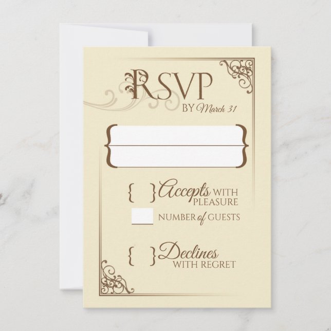 Il était une fois un mariage RSVP (Devant)