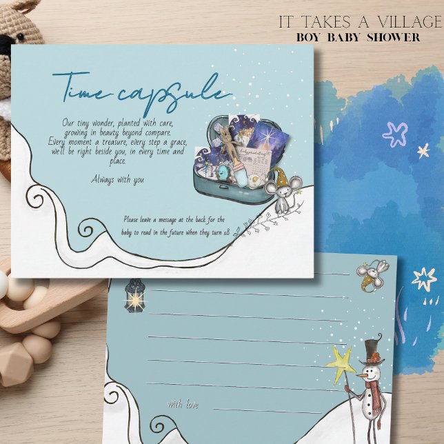 Il faut un village : Carte de capsule temporelle b (It Takes a Village Ice Blue Time Capsule Card)