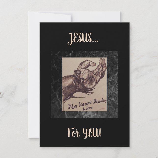 "Il garde Bleeding Love" Carte Plate (Devant)