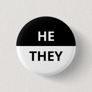Il/Ils Pronoun Badge noir & blanc
