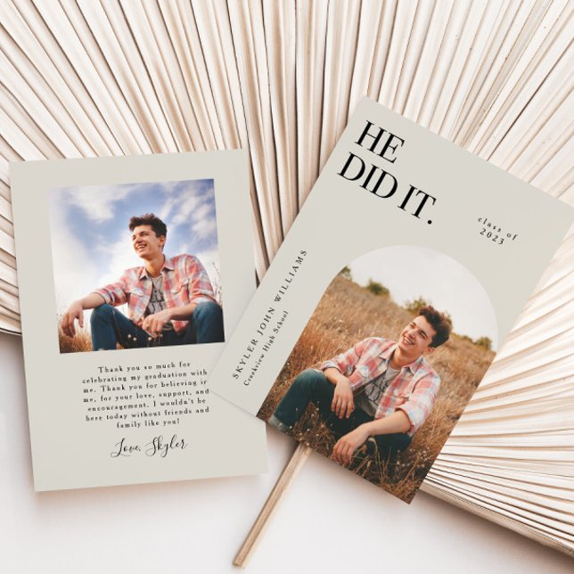 Il L'A Fait Ash Arch Faire-part De Diplôme (Créateur téléchargé)