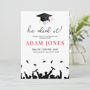 Il l'a fait Invitation de remise des diplômes, Min