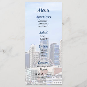 IL - Lac Michigan Près de Navy Pier Menu Mariage