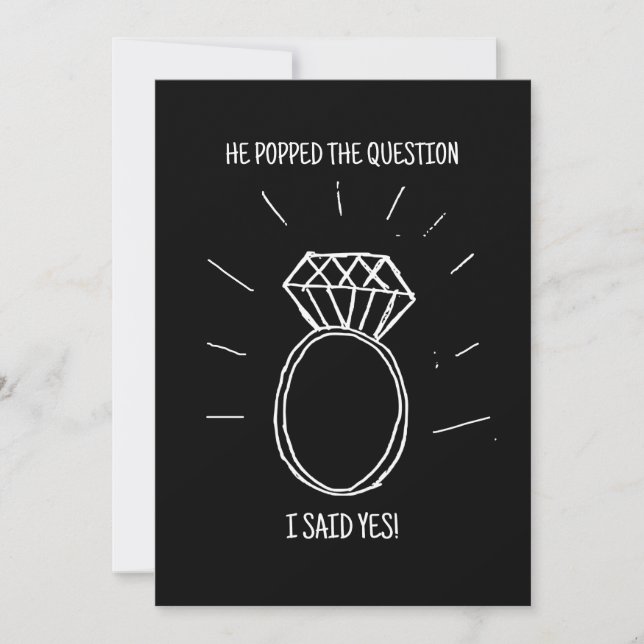 Il m'a posé la question j'ai dit oui ! Carte de fi (Devant)