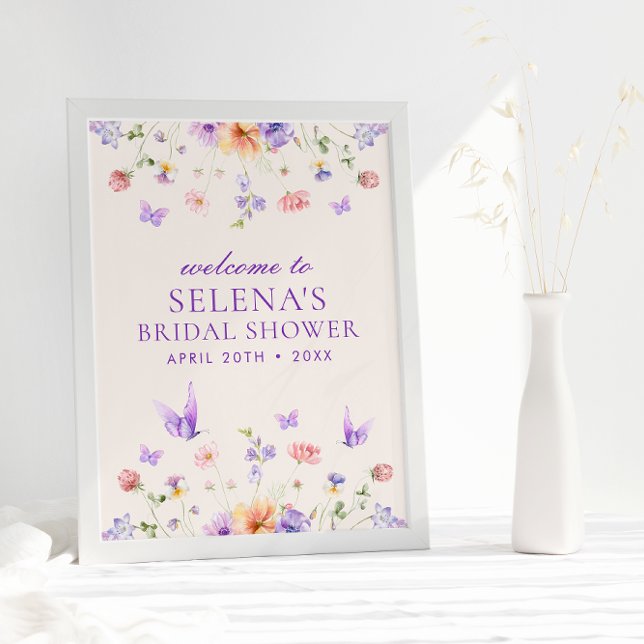 Il Me Donne Affiche de bienvenue Aux Papillons Vio (Créateur téléchargé)