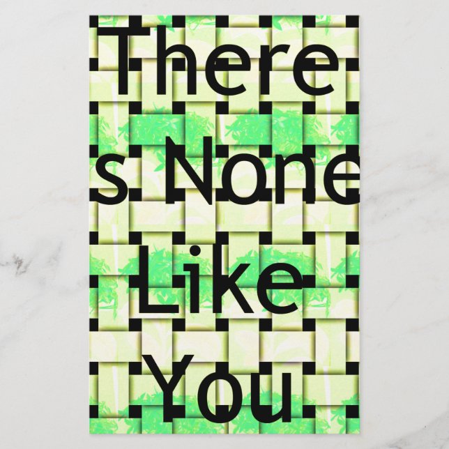 Il n'y a pas comme vous Tissé African Text Design (Devant)