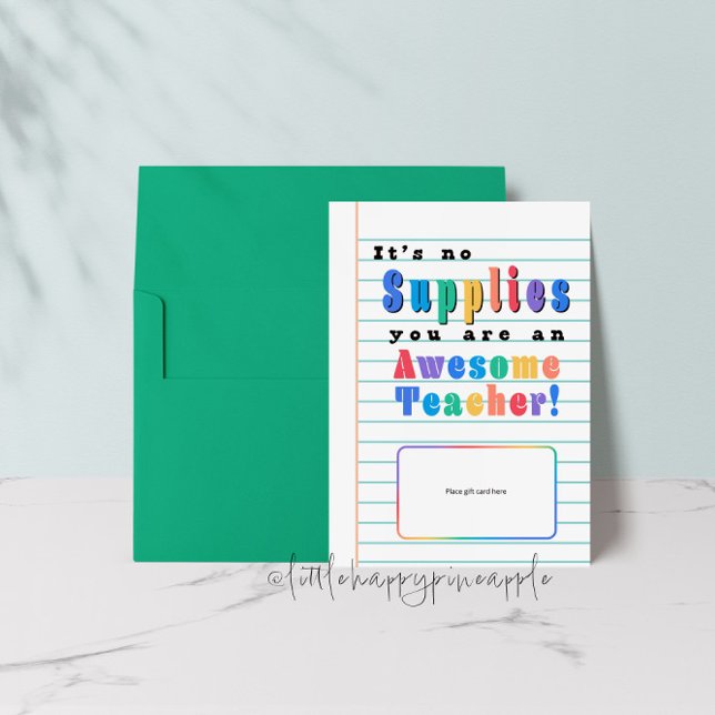 Il n'y a pas de fournitures Enseignant Carte d'App (Créateur téléchargé)