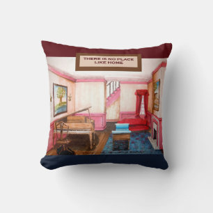 Il n'y a pas d'endroit comme chez soi Coussin amér