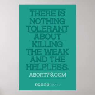 Il n'y a rien tolérant… Affiche (Abort73.com)