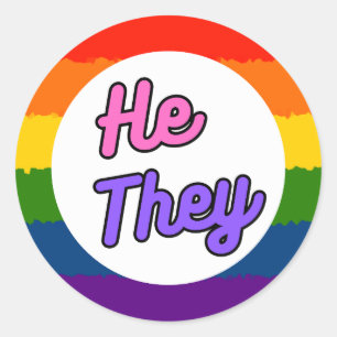 Il Pronoun Stickers Arc-en-ciel