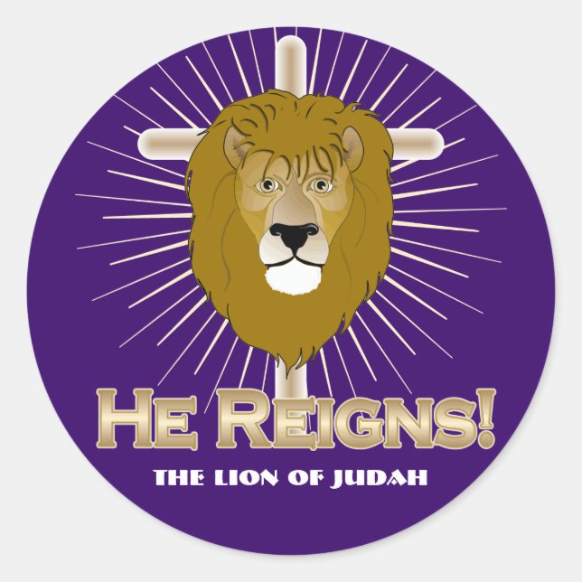 Il règne ! Le Lion de Juda STICKERS (Devant)