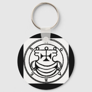 Il remplisse le modèle du porte-clés