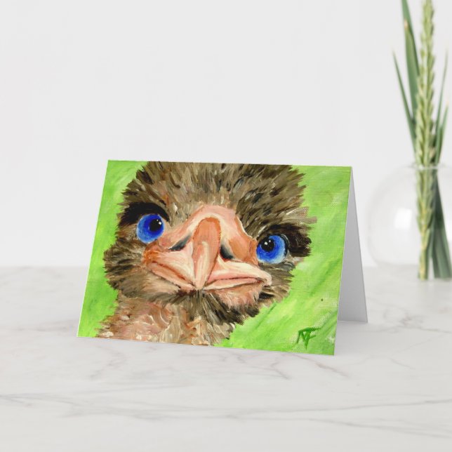 Il suffit d'enregistrer la carte de voeux Ostrich (Devant)