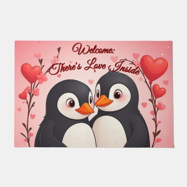 Il y a de l'amour à l'intérieur : Tapis de bienven (Devant)