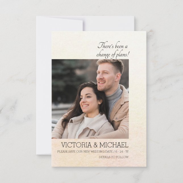 Il y a eu un changement de plan Faire-part (Devant)