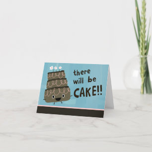 Il y aura du gâteau ! Invitation de fête personnal