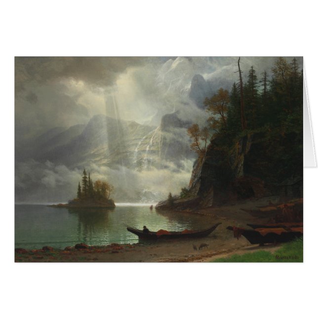 Île dans le lac (huile sur toile) (Devant horizontal)