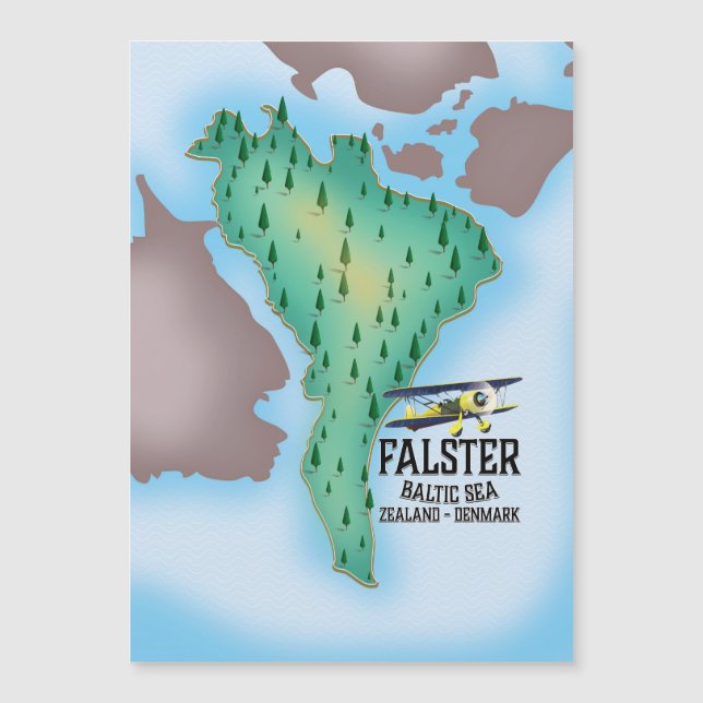 Île de Falster Danemark affiche de voyage. (Devant)