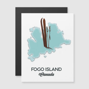 île de Fogo Canada affiche carte