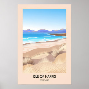 Île de Harris Écosse Affiche de voyage