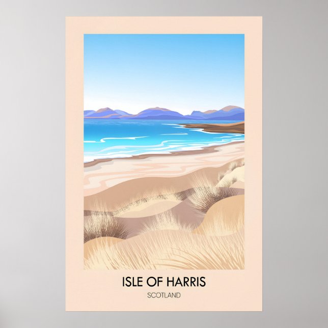Île de Harris Écosse Affiche de voyage (Devant)