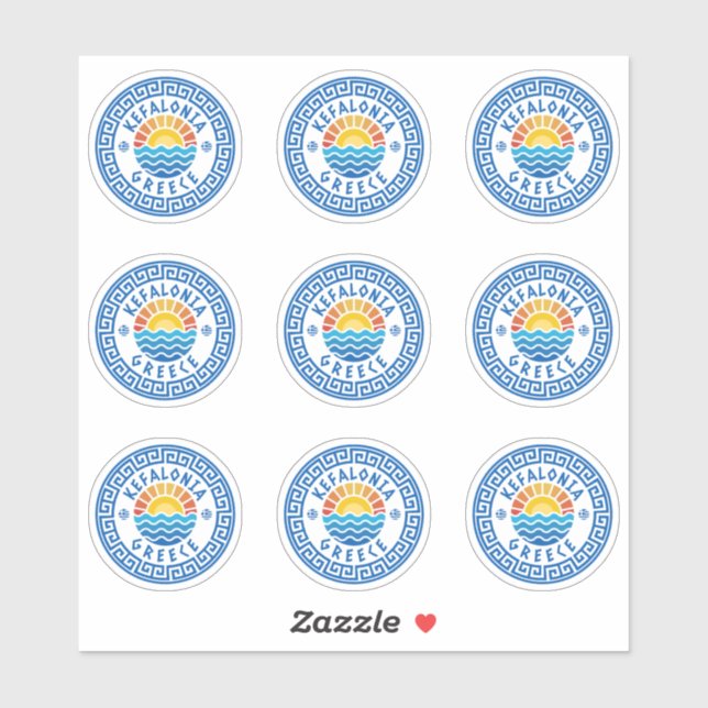 Île de Kéfalonie, Grèce Autocollant multiple  (Feuille)