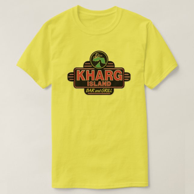 Île de Kharg Bar et Grill Iran T-Shirt Jaune (Design devant)