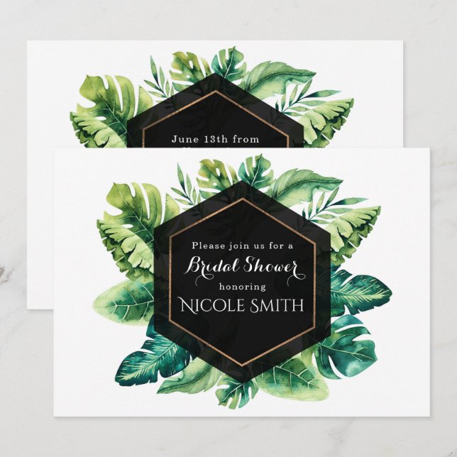 Île de la forêt tropicale humide Envoyé invitation (Devant / Derrière)