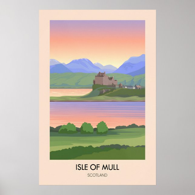 Île de Mull Écosse Affiche de voyage (Devant)