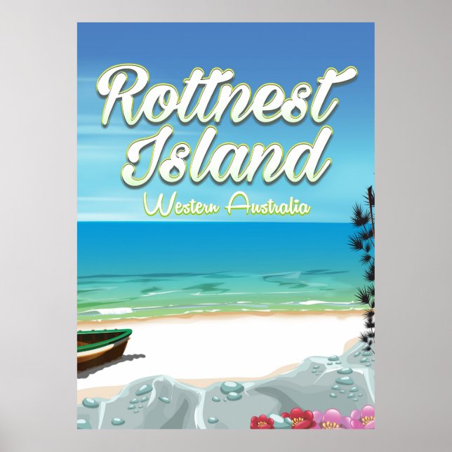 Île de Rottnest Australie affiche de voyage océani (Devant)