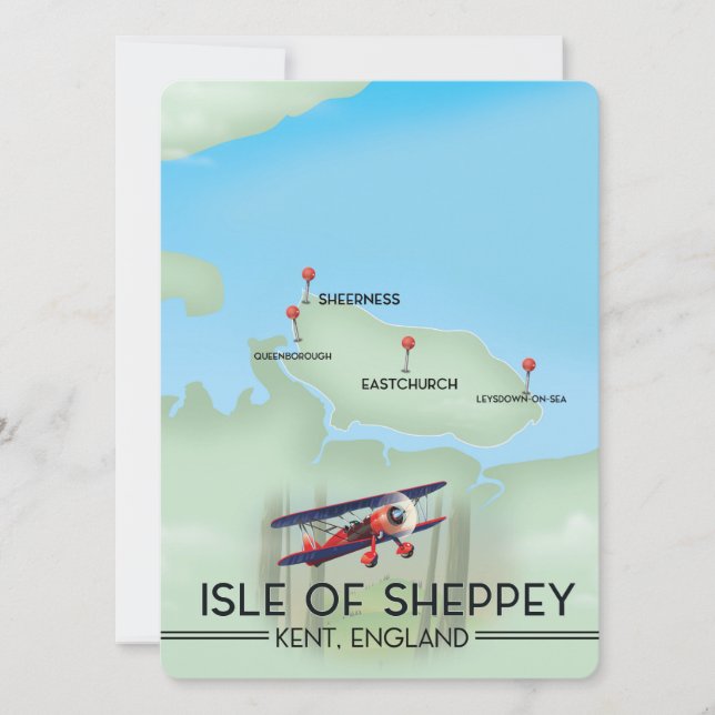 île de Sheppey Kent Angleterre affiche de voyage (Devant)