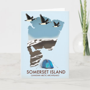 Île de Somerset, carte vintage de style Canada