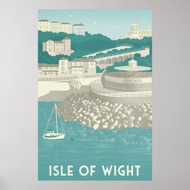 Île de Wight Affiche de voyage Ventnor (Devant)