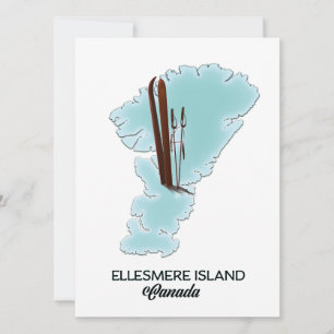 île d'Ellesmere Canada carte poster