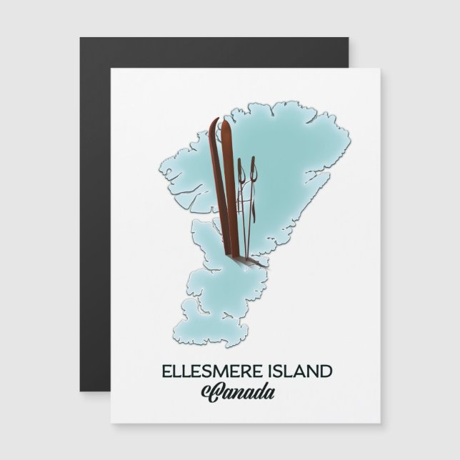île d'Ellesmere Canada carte poster (Devant / Derrière)