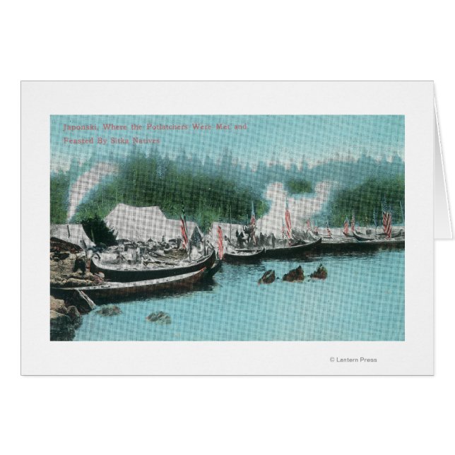 Île Japonski - Potlatchers et autochtones de Sitka (Devant horizontal)