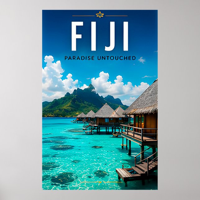 🏝️ Île paradisiaque des Fidji Luxe Décoration de  (Devant)