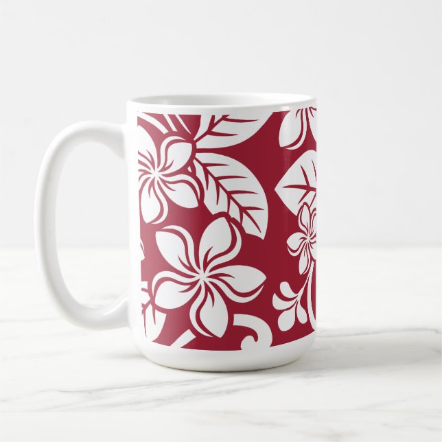 ÎLE PLUMERIA (ROUGE CARDINAL) Mug (Gauche)
