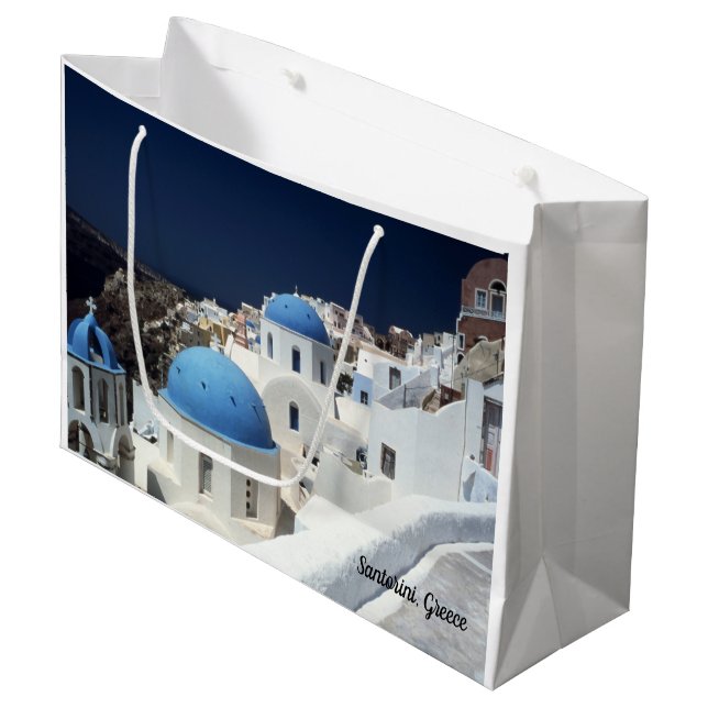 Île Santorini, sac de cadeau de la Grèce (Devant Angle)