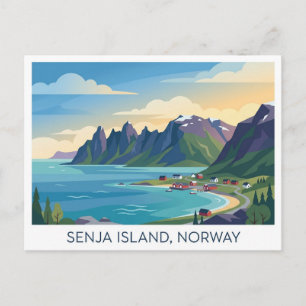 Île Senja Norvège Carte Postale de Voyage