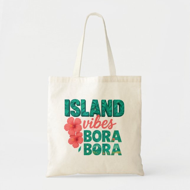 Ile Vibes - Bora Bora Sac fourre-tout tropical | S (Devant)