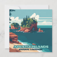 Iles Apôtres National Lakeshore Wisconsin Rétro