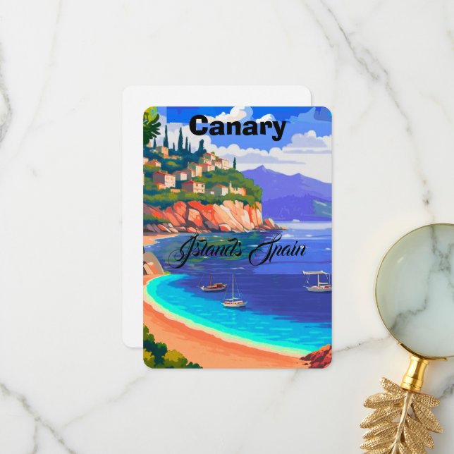 Îles Canaries Espagne Art de carte postale de voya (Devant/Arrière en situation)