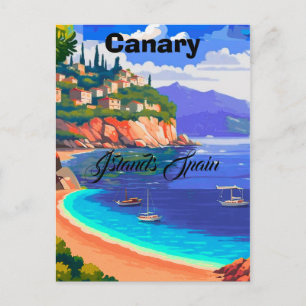 Îles Canaries Espagne Art de Carte Postale de Voya