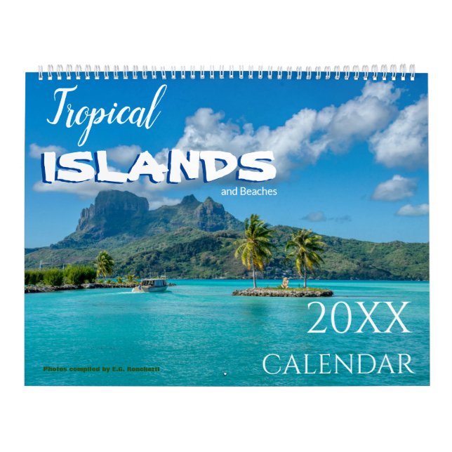 Îles et plages tropicales 2025 Calendrier mural (Protection)