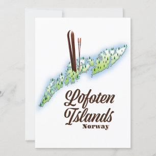 Îles Lofoten, Norvège affiche de ski.