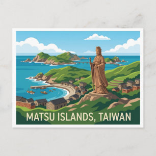 Îles Matsu Carte Postale de Voyage à Taiwan