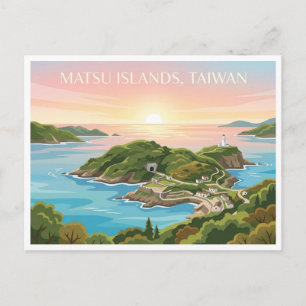 Îles Matsu Carte Postale de Voyage à Taiwan